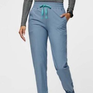 FIGS Women's Cool Blue FREEx™ Saumer High Waisted Jogger Pants size MP